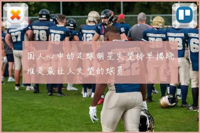 国人心中的足球明星失望榜单揭晓谁是最让人失望的球员